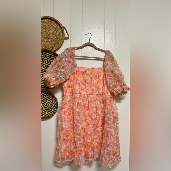 Jodifl Lover Dress, Coral Mix Size 2X - Picture 5 of 12